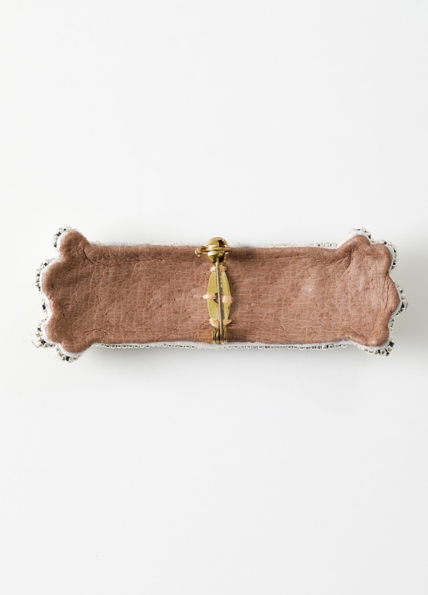 タマスの帯留ブローチ ギンガムリボン