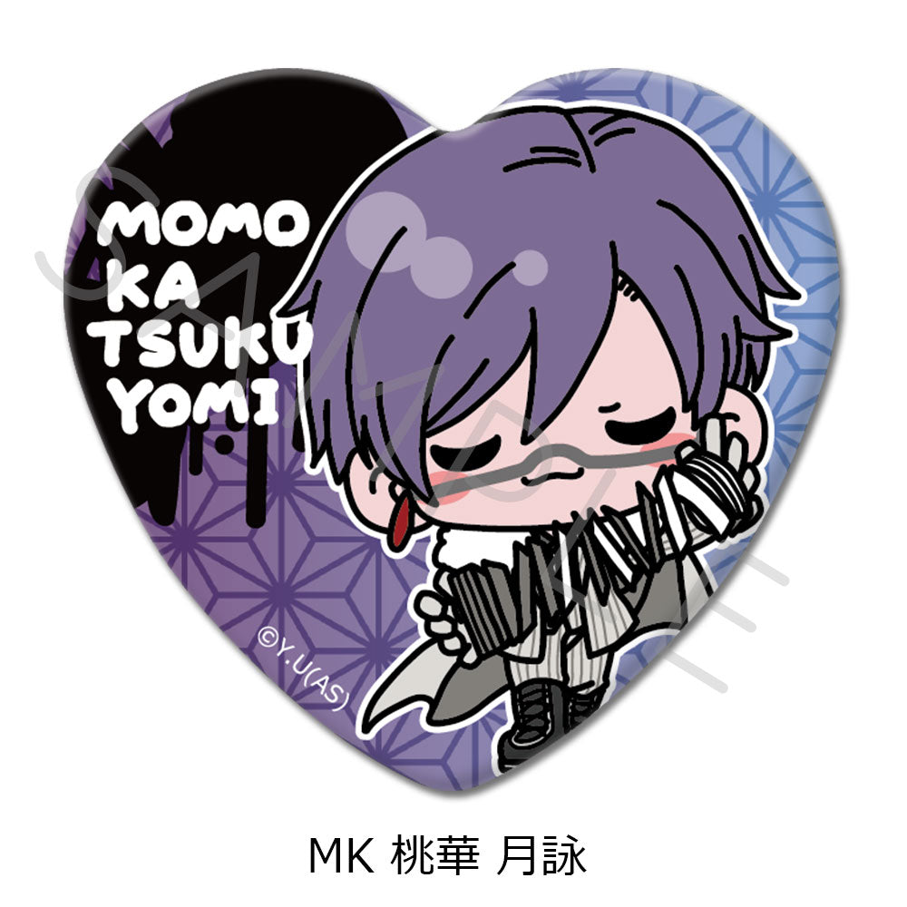 2224.桃源暗鬼 不破真一 ハート型缶バッジ 予約2026年01月】TVアニメ