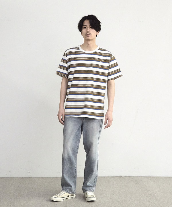 ダメージ加工ボーダーTシャツ｜メンズファッション通販 MEN'S BIGI