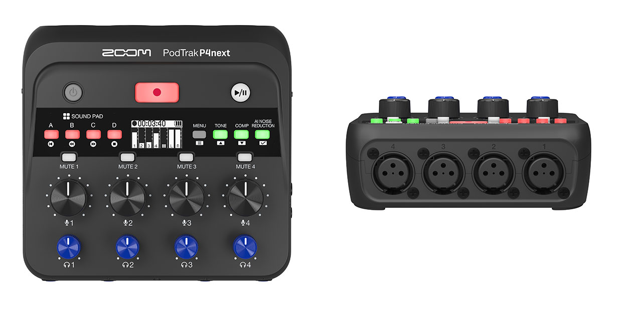 ZOOMがポッドキャスト用レコーダー『PodTrak P4next』を発表！ – Rock