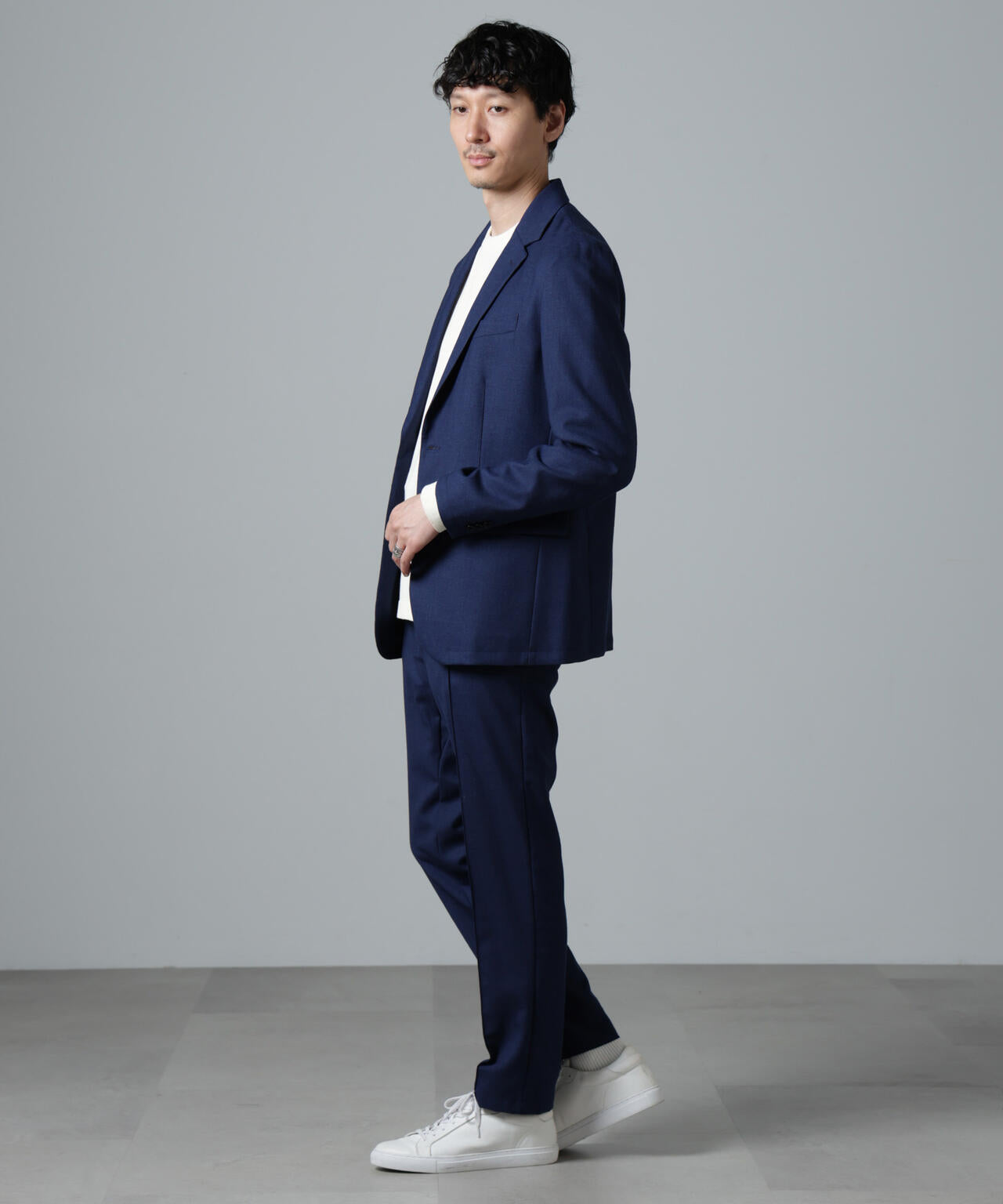 N JACKET PREMIUM」 RENU(R) ウール混 洗える サキソニー ジャケット