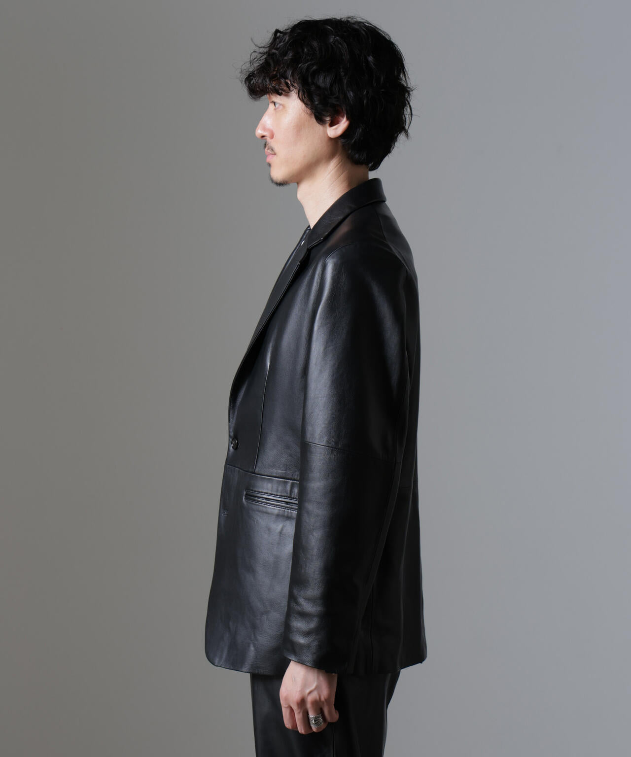 レザー テーラード ジャケット (セットアップ可)