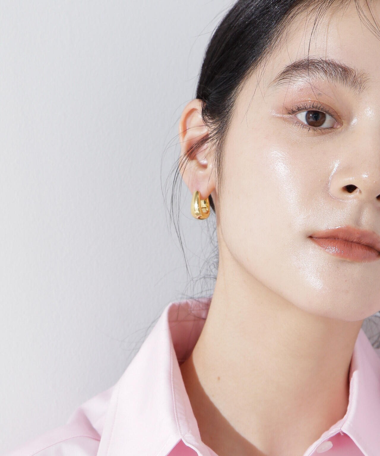 スクエア オーバル ピアス