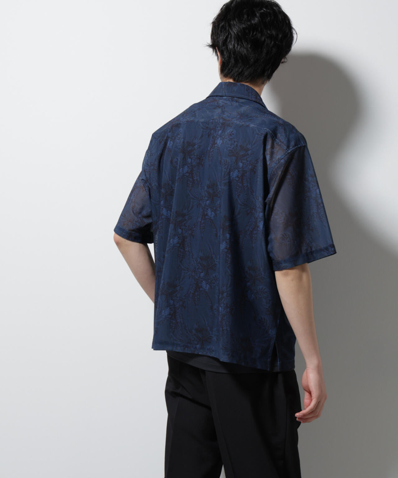 NORMANBROS別注 メッシュプリントシャツ 半袖