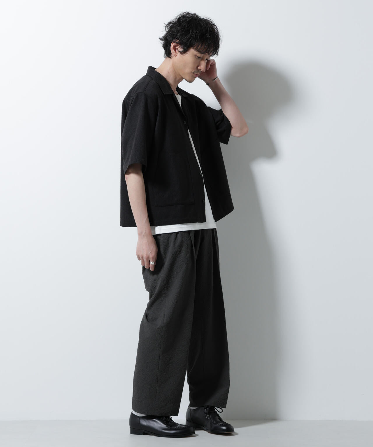 ネップツイルポケットシャツ 半袖