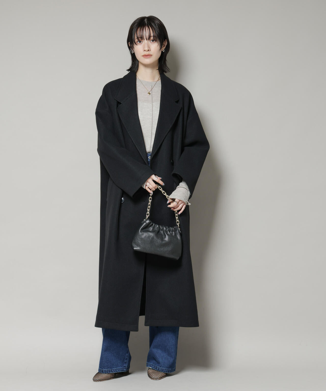 メルトン ジャージー チェスター ロングコート