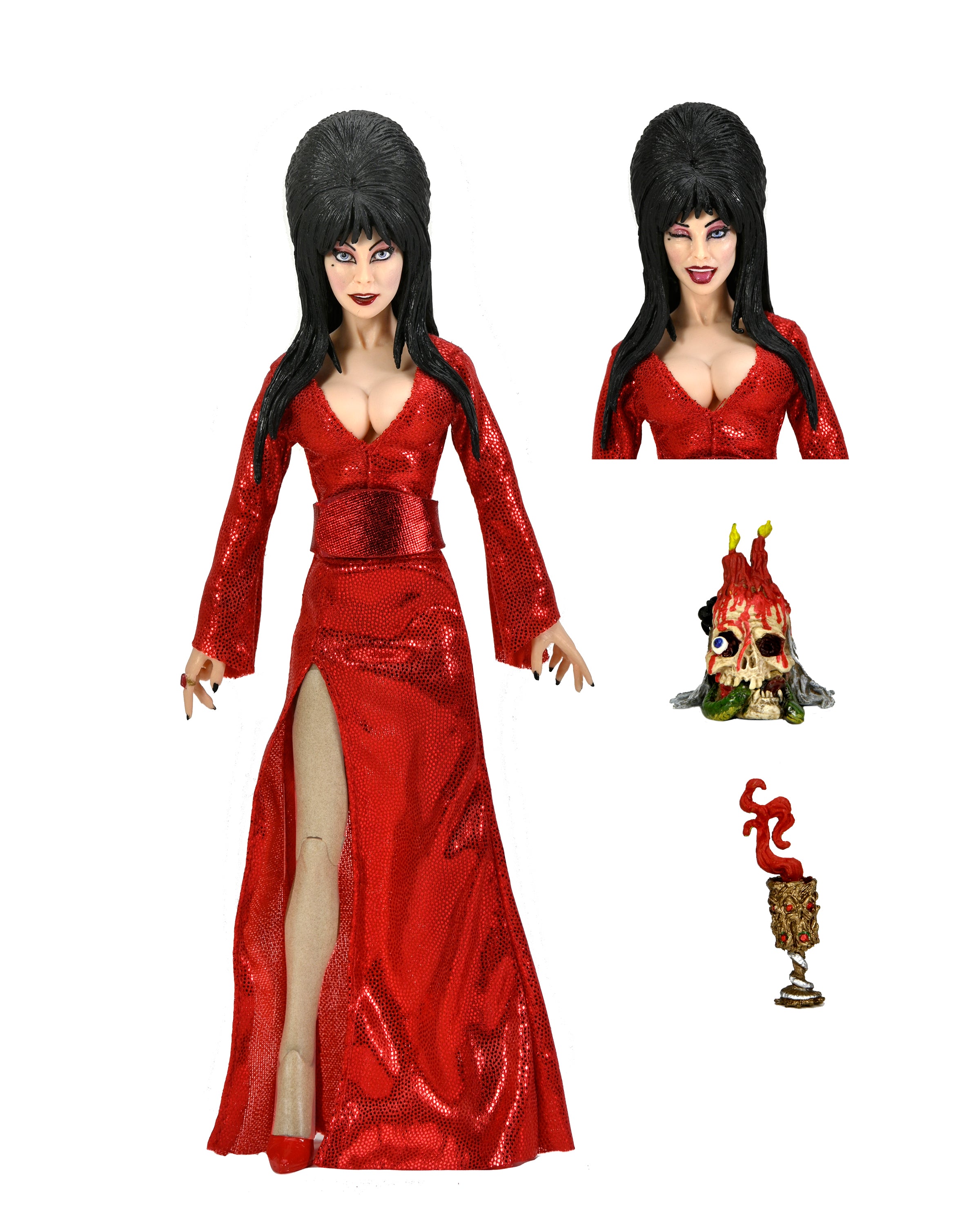 Elvira – 8” Clothed Action Figure – Elvira “Red, Fright, and Boo