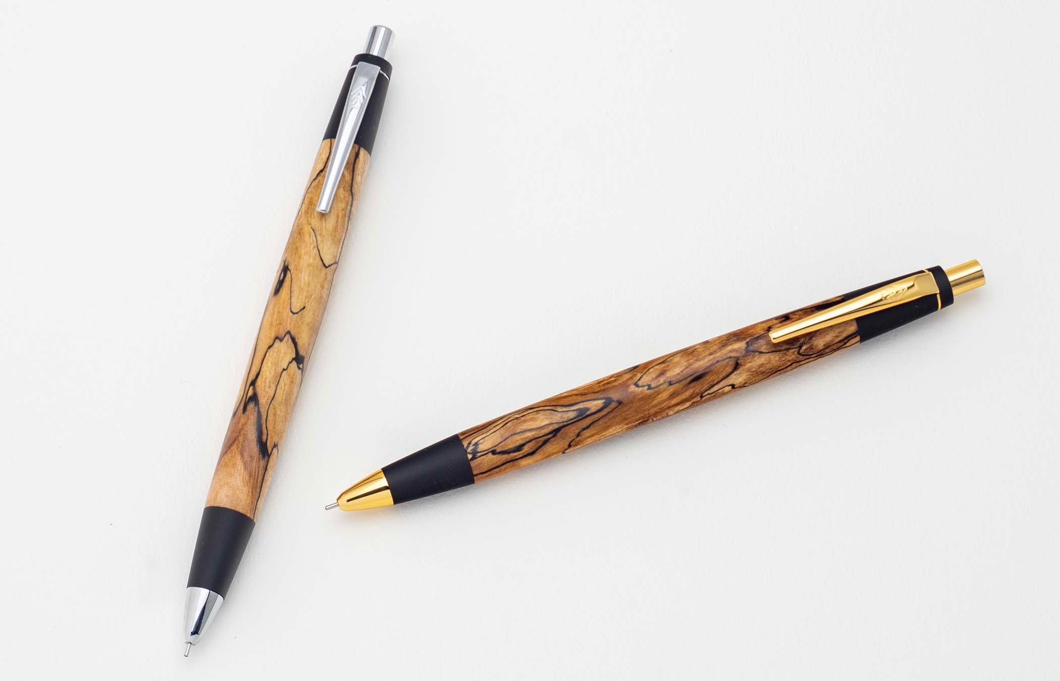 野原工芸シャープペンシル栃縮杢トチ 野原工芸 木製シャープペンシル