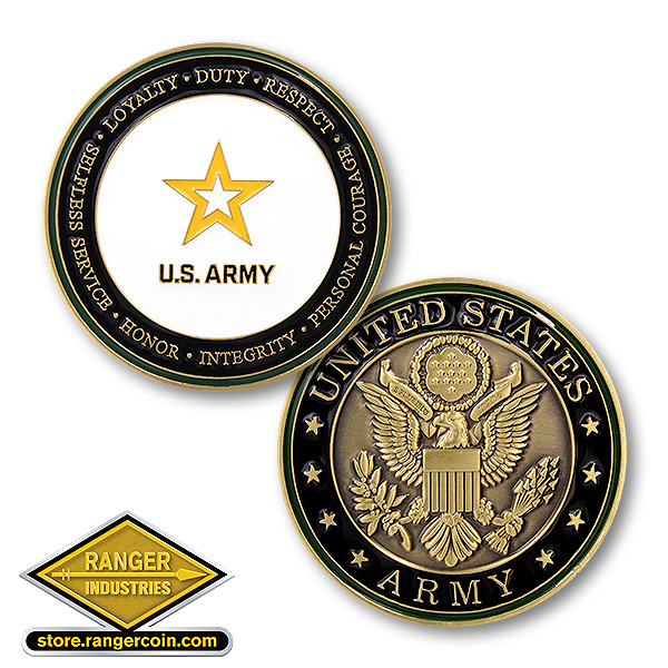 U.S. Army Core Values – Star – 3D Emblem – Ranger Coin Store