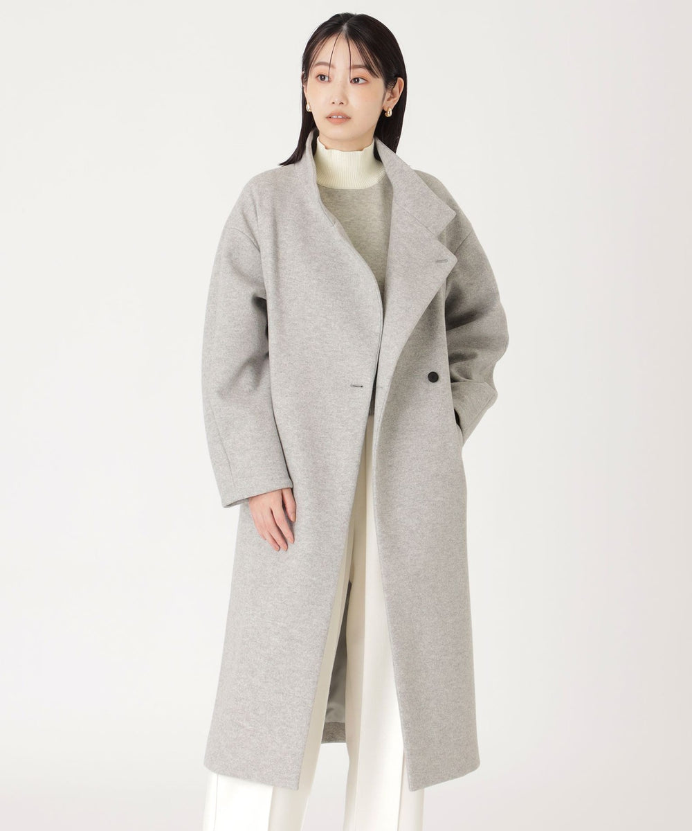 イチオシ/蓄熱裏地】スタンドカラーロングコート(コート)｜CAST