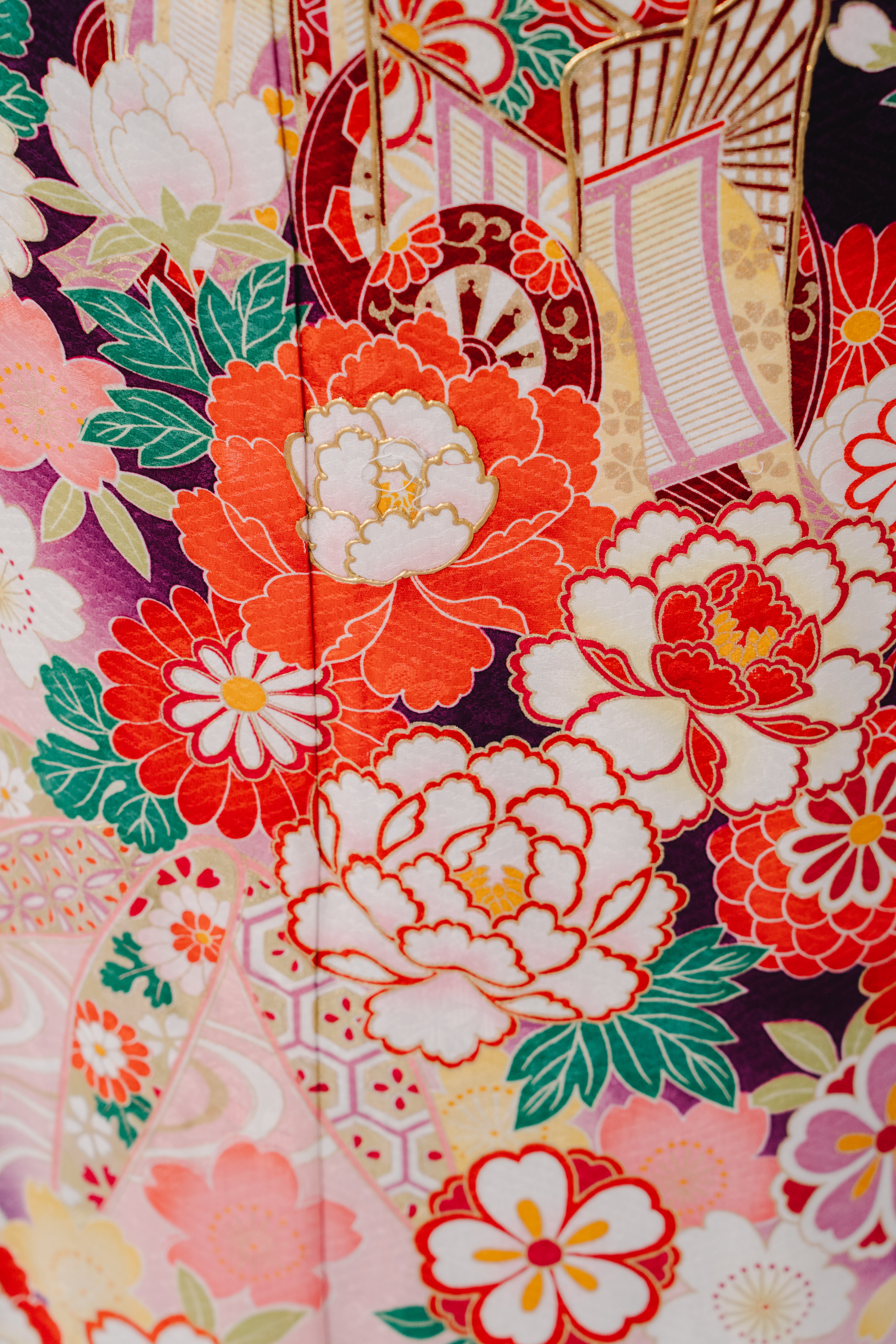 紫地 御所車 正絹振袖【381】 – SAKURA TOKYO