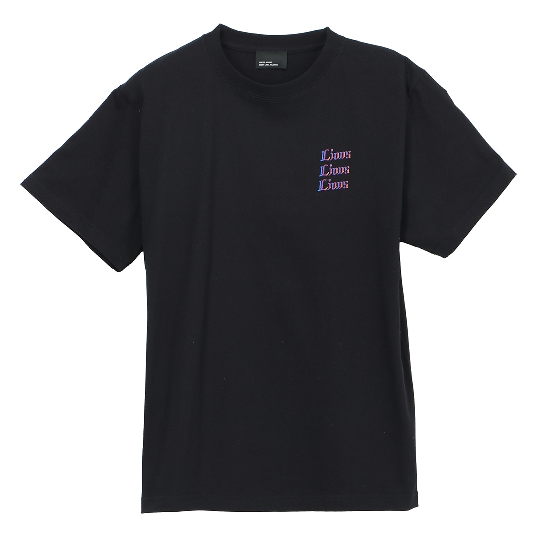 ガンズ ゲフィン・レコード UZU SUICIDE 刺繍ロゴ Tシャツ 黒