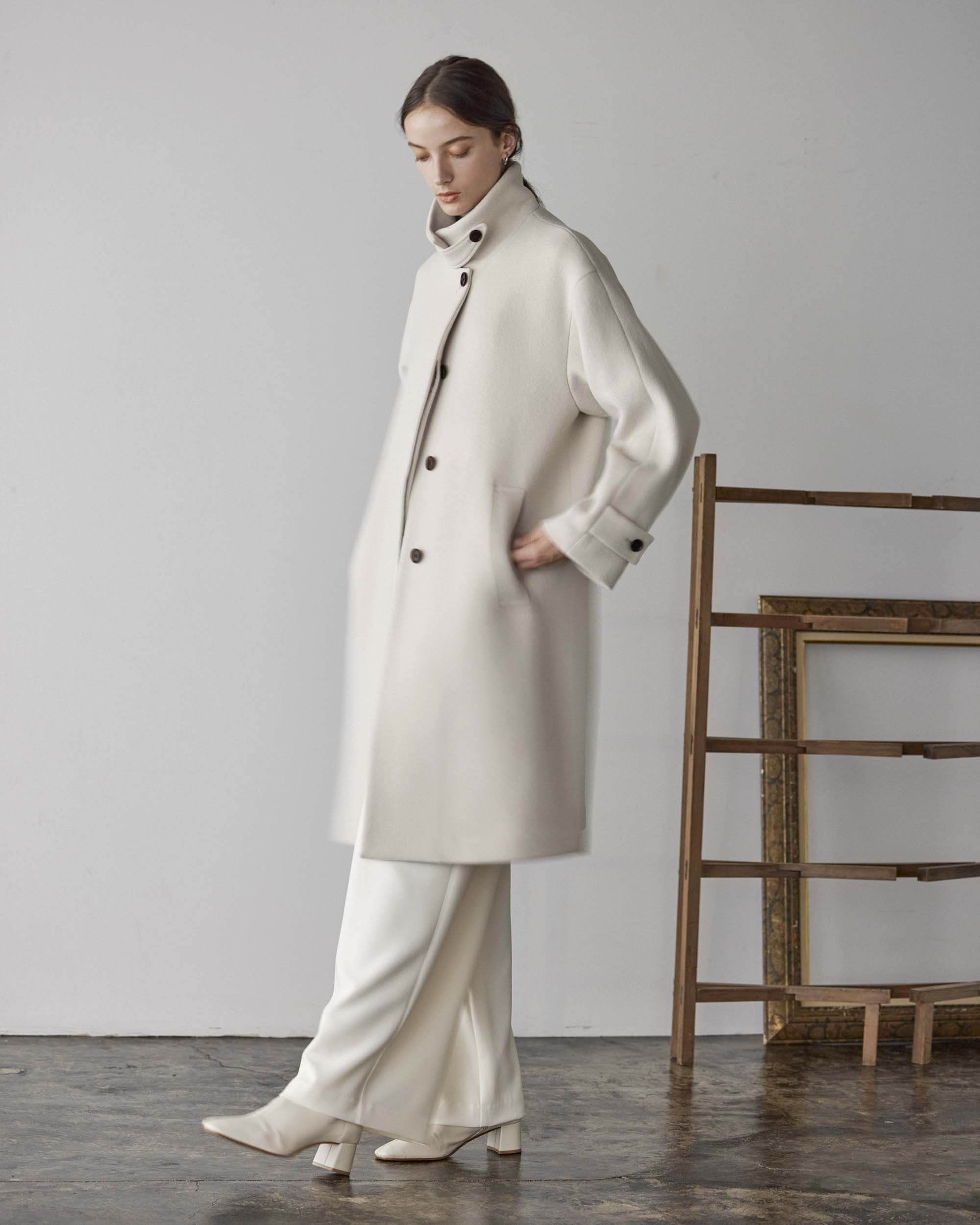 ジーロンラムステンカラーコート - SOÉJU online store｜上質な大人の