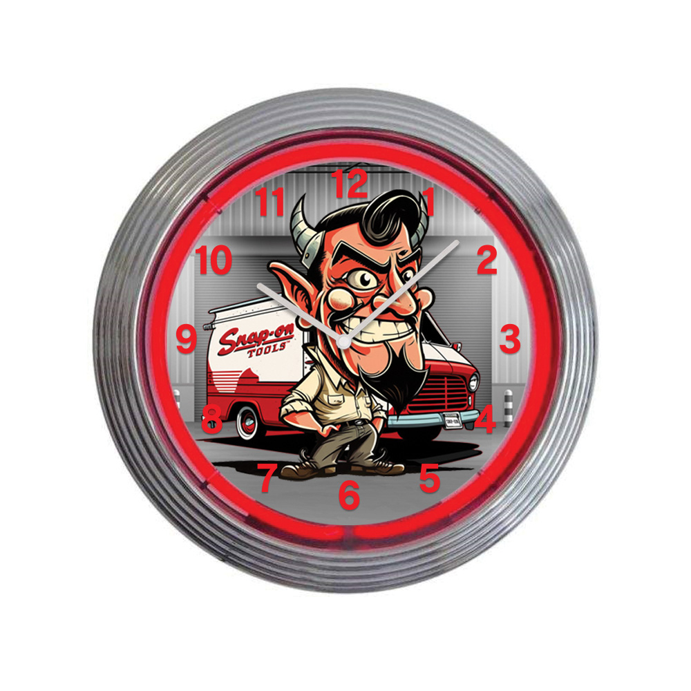 Red Neon Clock: Snap-on Consumer