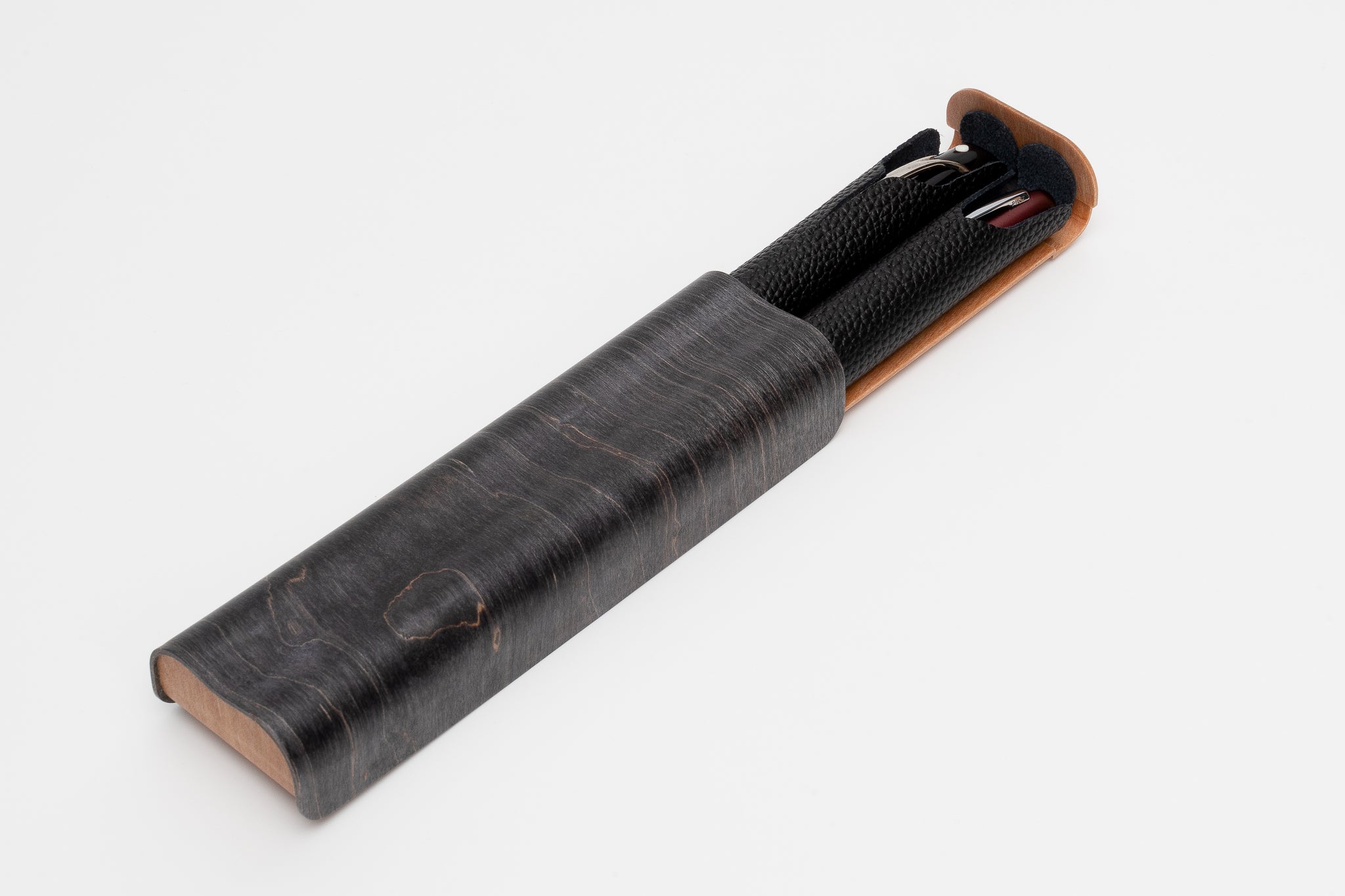 ストーリオ avanwood 万年筆ケース3本挿し 黒染め 曲げ木の万年筆