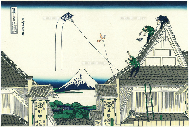 ドラえもん 浮世絵 「富嶽三十六景・江都駿河町三井見世略図