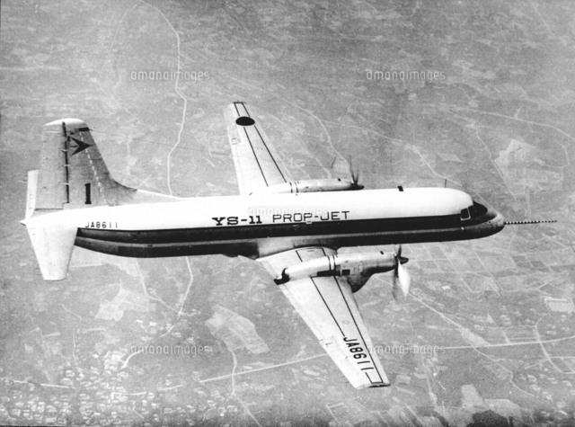 戦後初の国産旅客機YS―11のテスト飛行＝名古屋空港[23023003031]の