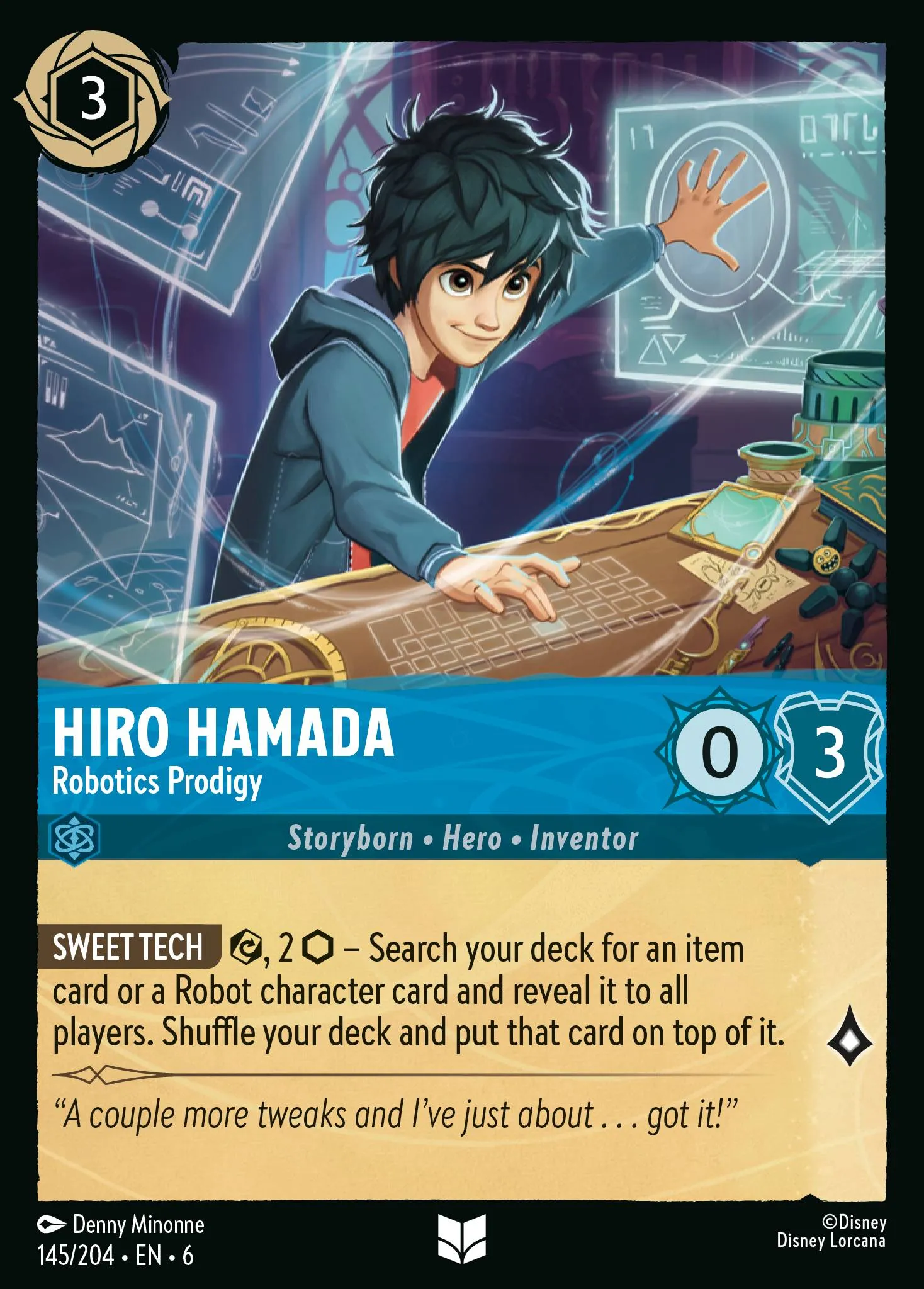 007-214 Hiro Hamada - Armor Designer Lorcana Card | Disney Lorcana