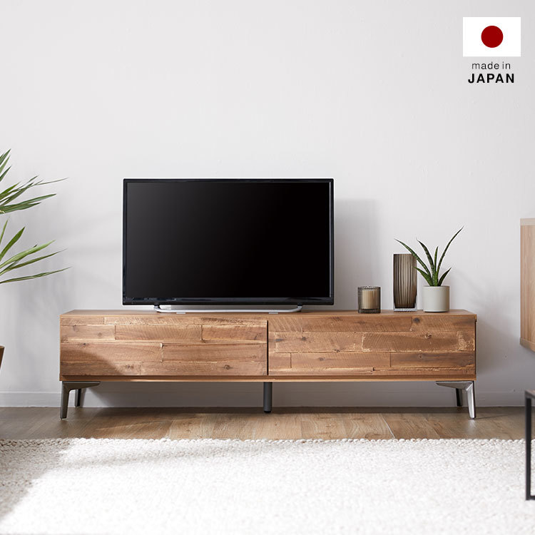 幅140] テレビ台 日本製 天然木 スチール脚 | 【公式】LOWYA(ロウヤ