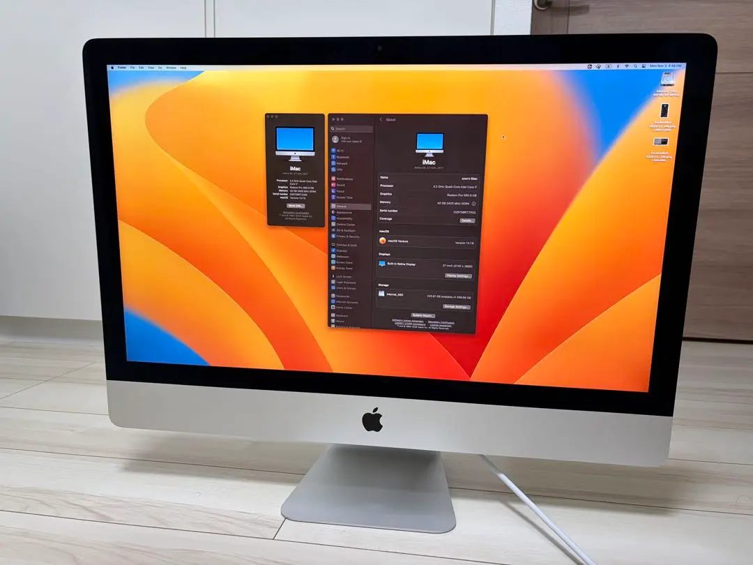iMac 5K 27インチ i5-6500 32GB/SSD24G+HDD1T Apple iMac with Retina