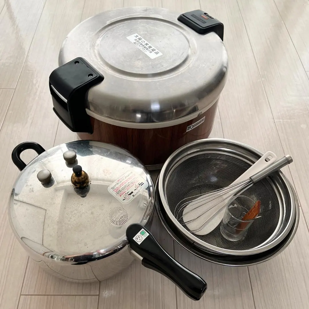 長岡式酵素玄米セット平和圧力鍋業務用保温ジャー象印