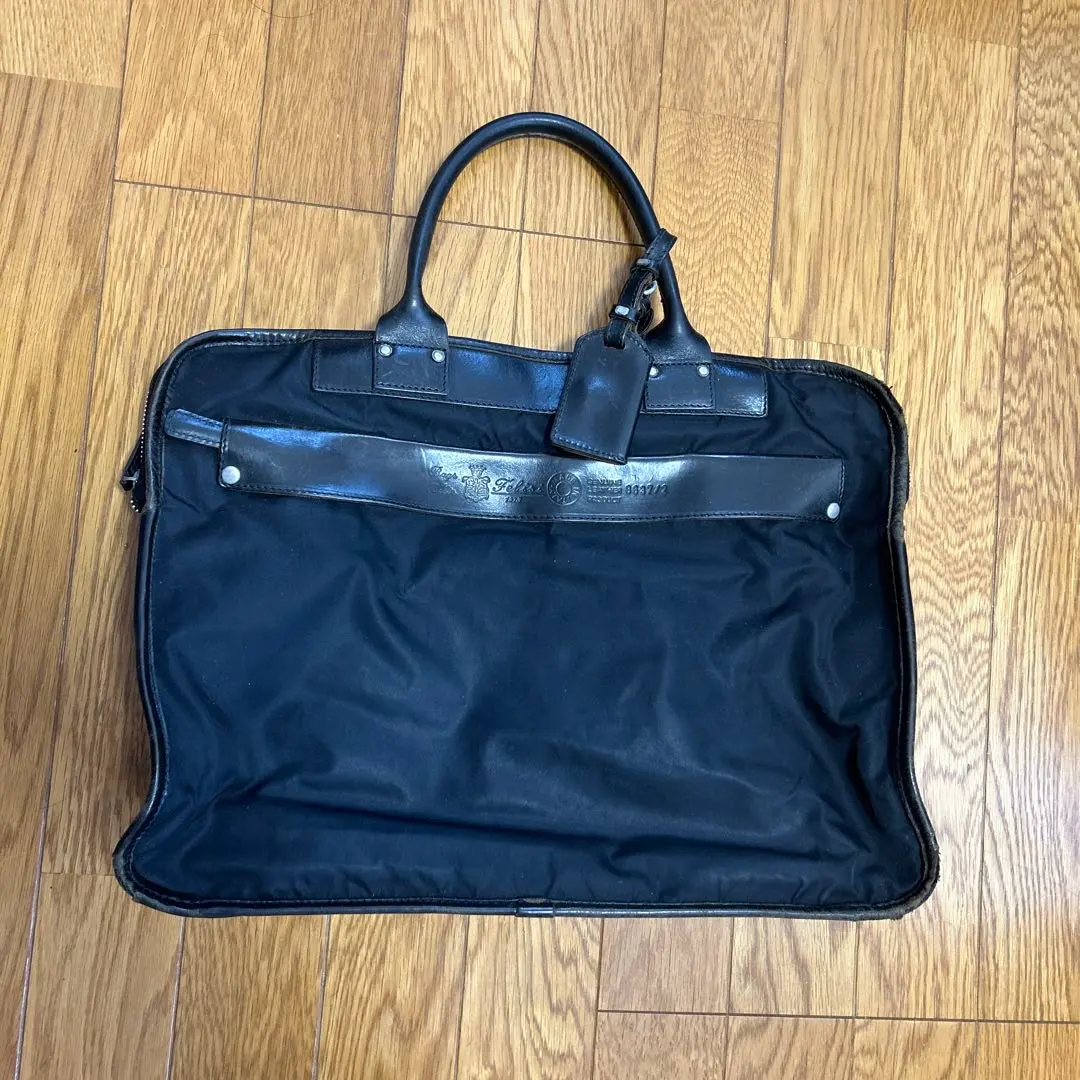 フェリージfelisi オーバーナイトバッグ フルレザーブラックxグレー