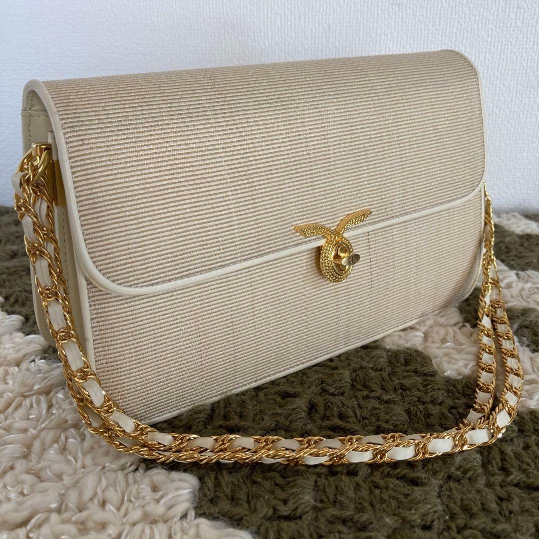 GuyLaroche ギラロッシュ ホースヘアー本革レザー チェーンバッグ