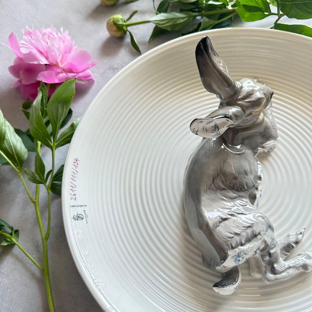 希少品】最高級 ニンフェンブルク ◇ドイツ製 野うさぎプレート 風水 卯
