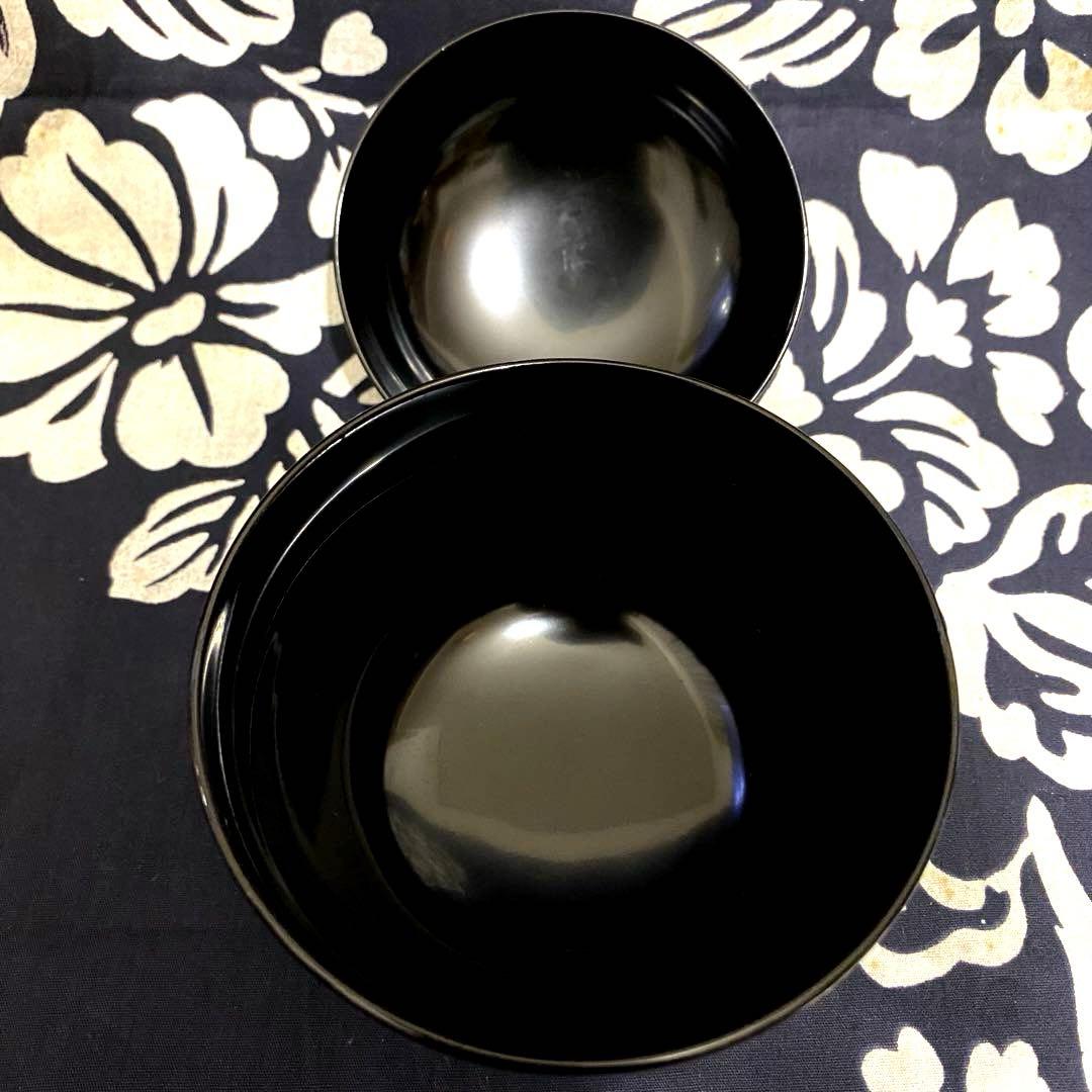 輪島塗 忍紋沈金 木製吸物椀 五客組 共箱有り 高級漆器 羊歯