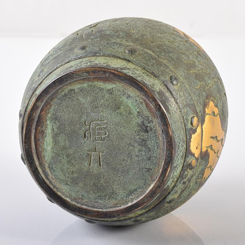 平安 秦蔵六造 鍍金銅 諌鼓 香炉 共箱 T R8037 - メルカリ