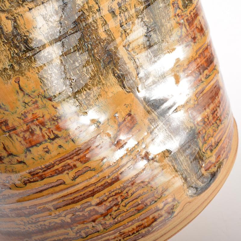 高取焼亀井味楽造耳付水指漆塗蓋付裏千家十四代淡々斎極箱MR7542