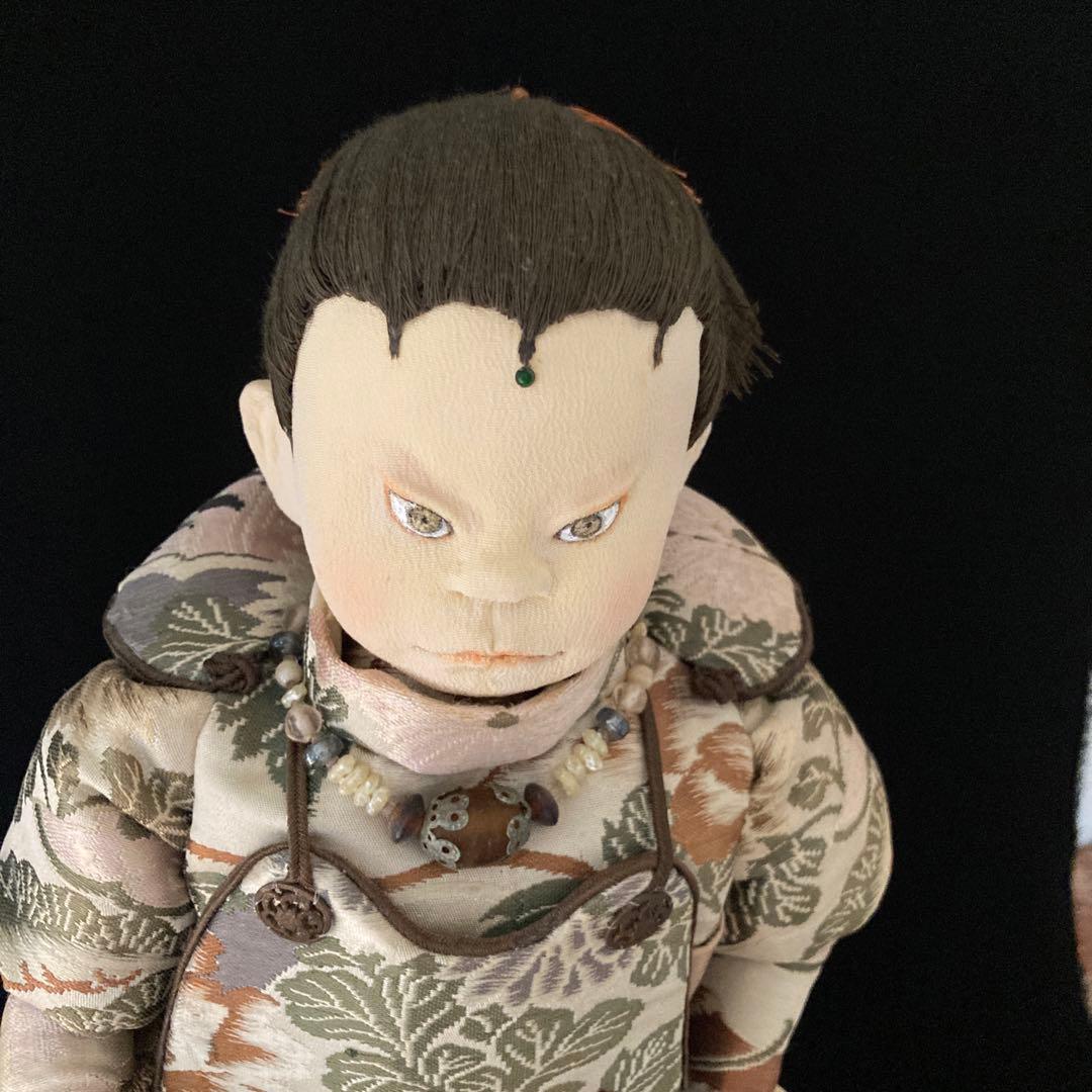 紙粘土に縮緬を貼った創作人形 ぬいぐるみ・人形・置物