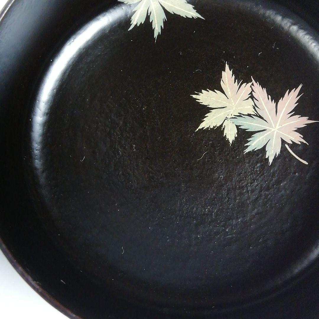 W76 棗 『花紅葉』『一閑 雪吹棗』『新井司峰 造』 共箱 茶道具