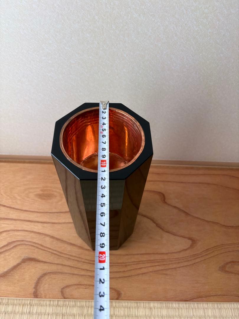 62【おまとめ買い可】華道 八角塗寸胴 華道具 寸どう 生け花 花器 花入れ