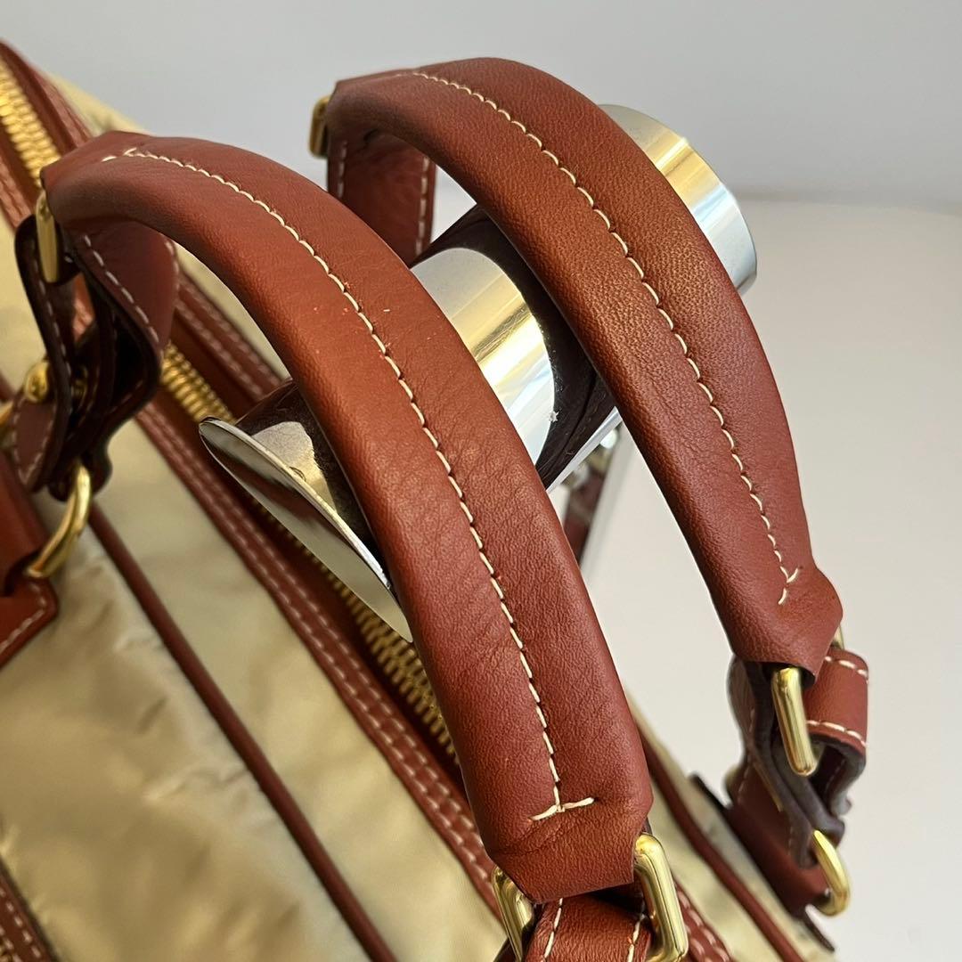 ✨未使用級✨　HUNTING WORLD ビジネスバッグ　レザー　ベージュ系