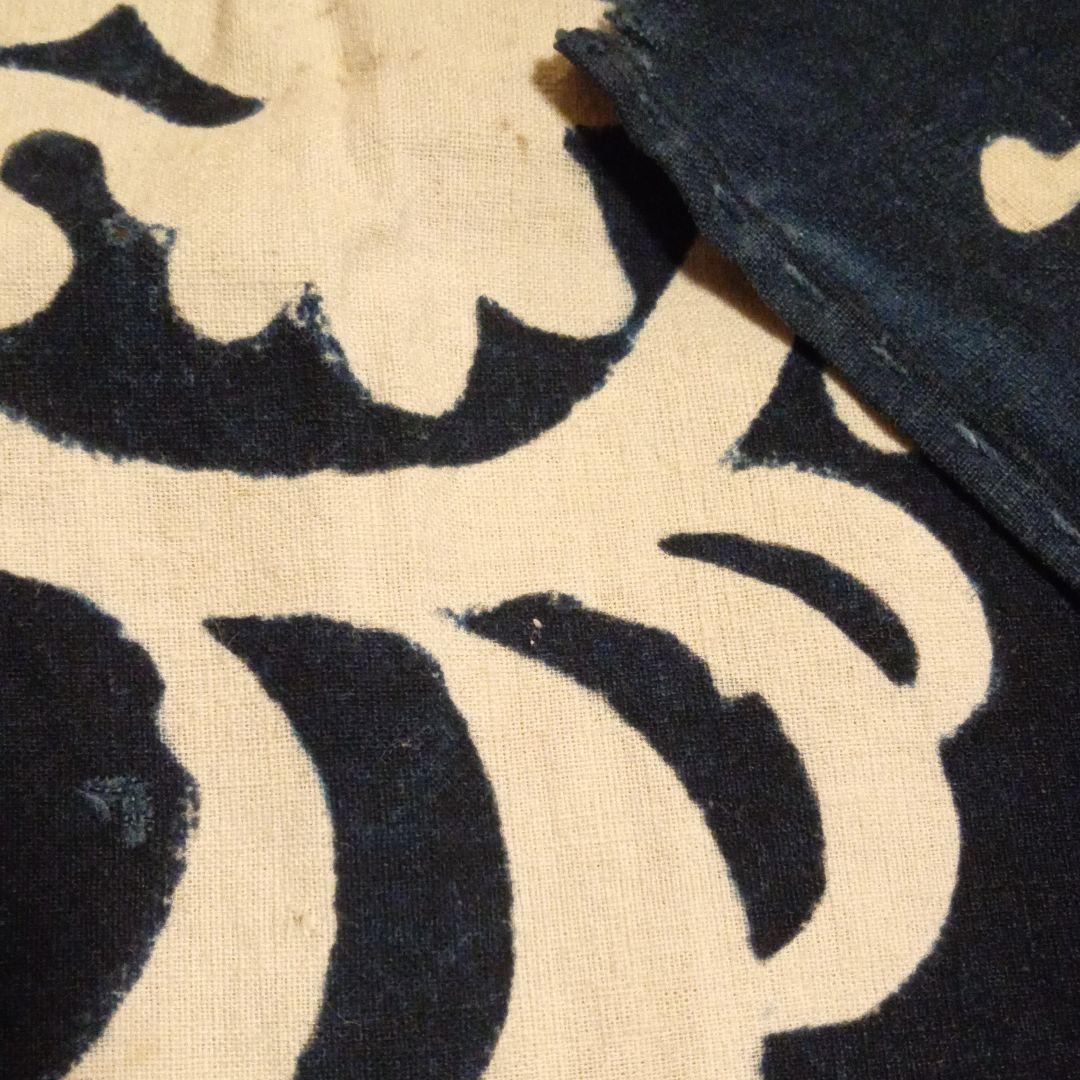 風呂敷 古布 骨董 筒描き 唐草 藍染 藍