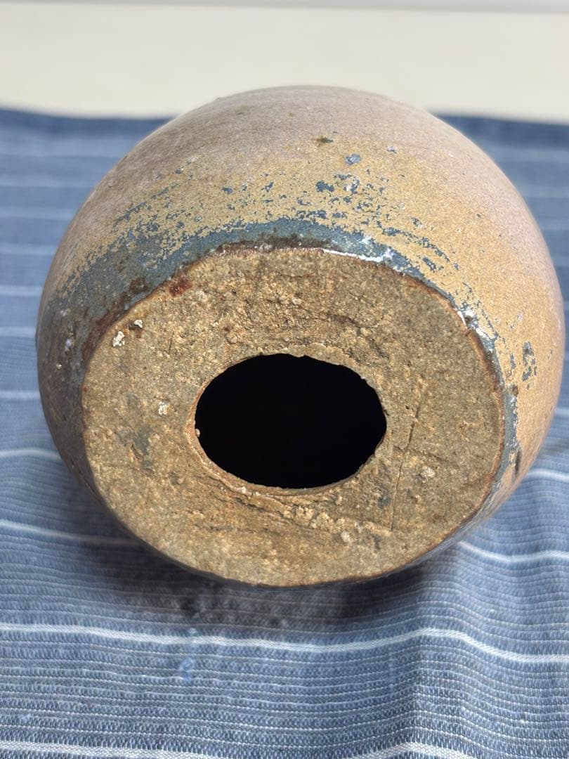 青灰色 陶器の人形 2点セット