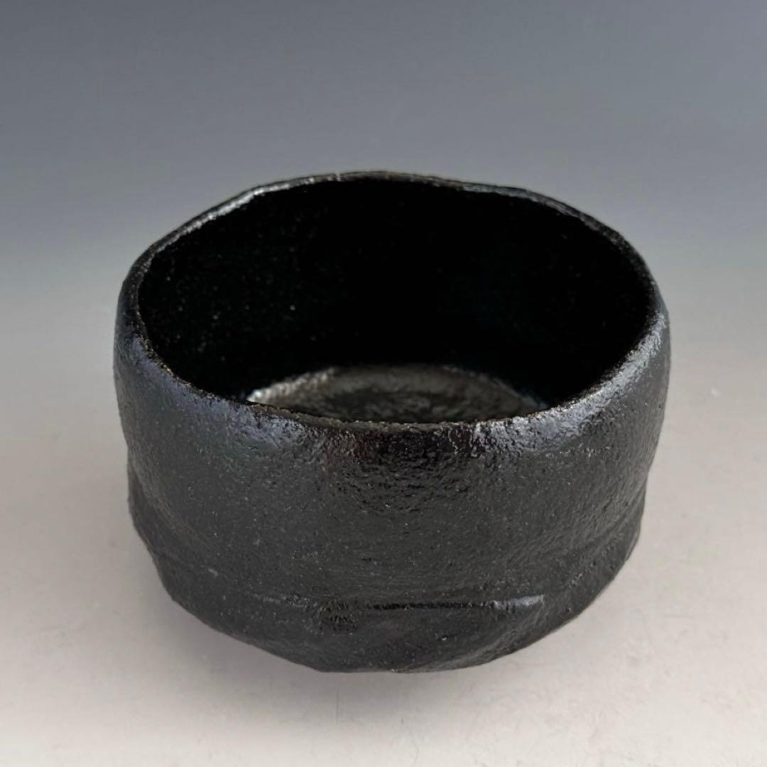 茶道具黒楽茶碗二代小川長楽共箱古希記念楽焼京都濃茶茶会茶事