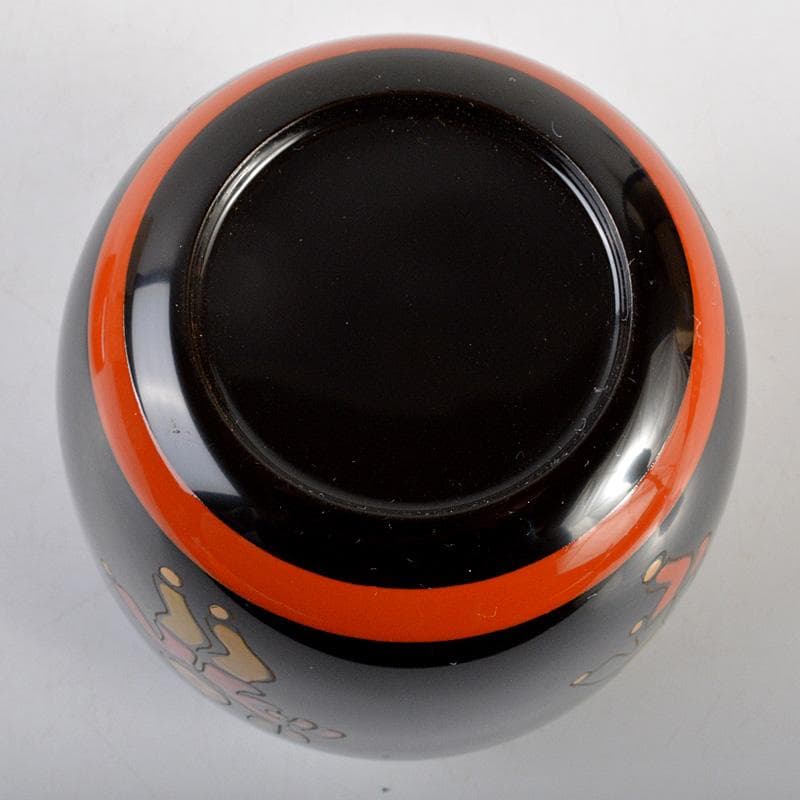 茶道具　中谷秀斉作　牛の背童子絵　中棗　共箱　V　6586