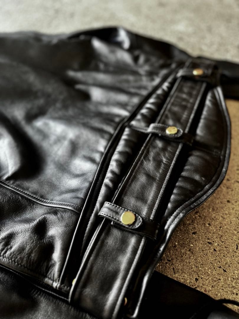 よ*じ様 上質牛革 ハーレーダビッドソン ポリスマン レザージャケット