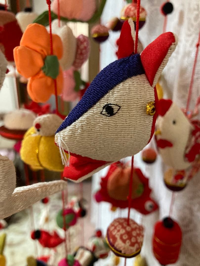 超豪華版　吊るし飾り　ちりめん細工　吊るし雛　お雛様　約100cm