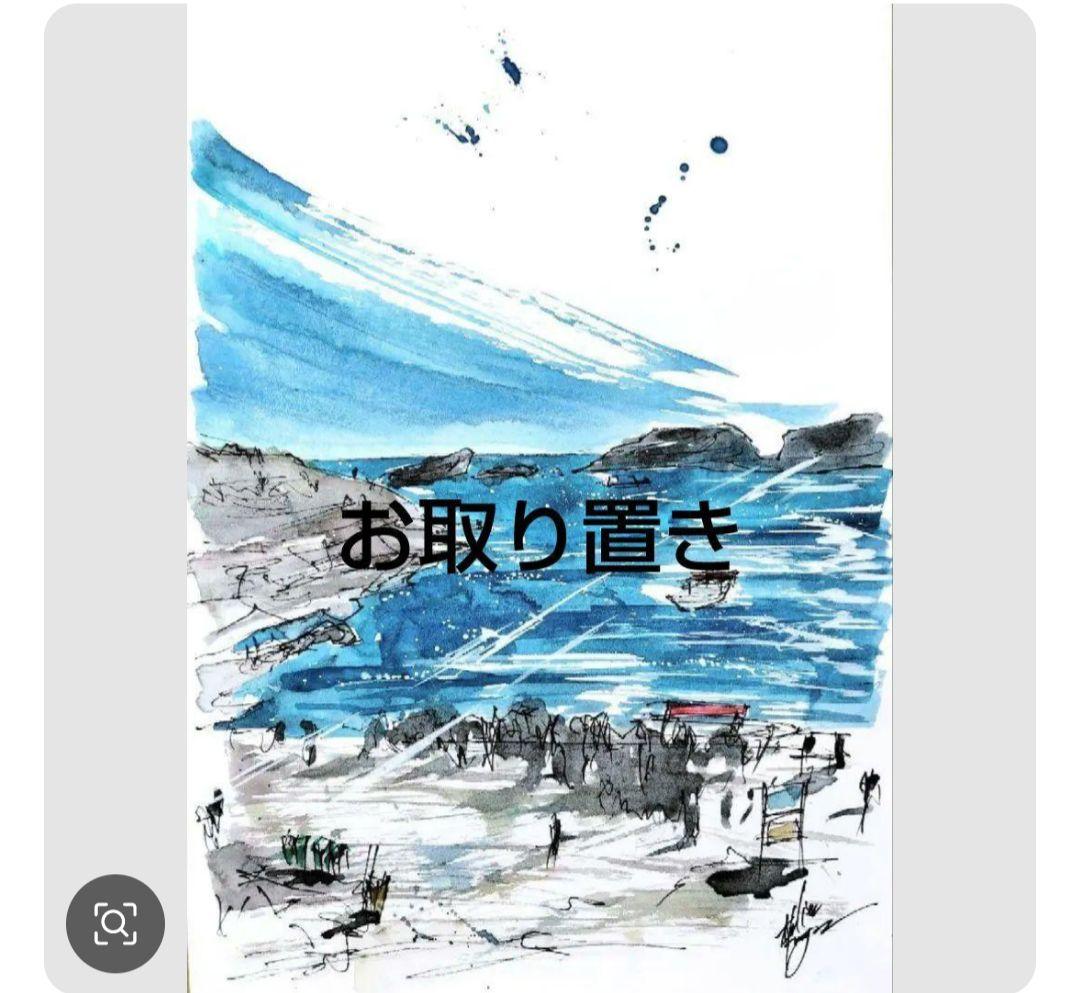 原画#3351　ラスベガス　水彩画　ドローイング　スケッチ　アート　絵画　風景画