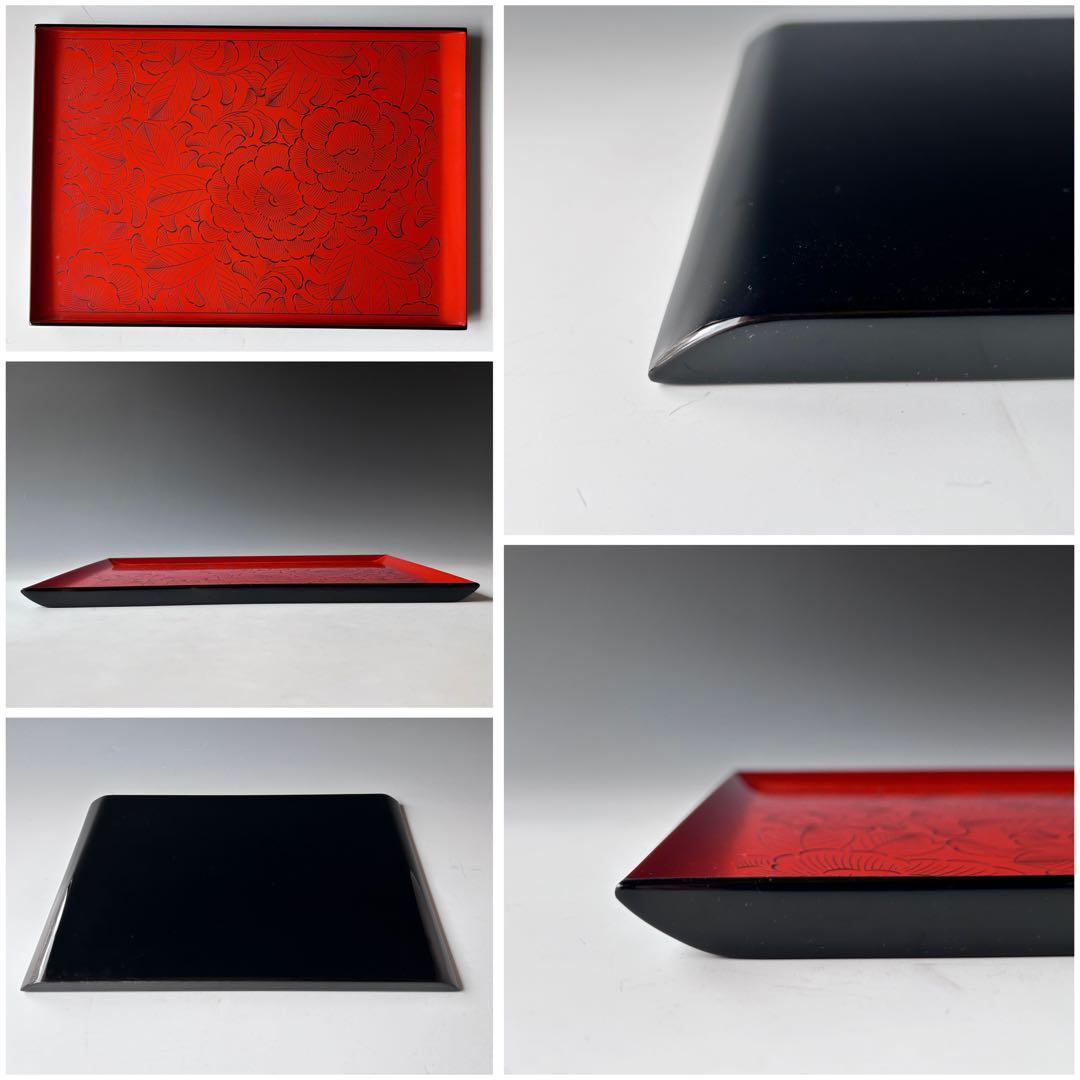 輪島塗 花紋 テーブル膳 五客組 漆器 懐石盆 おもてなし 食器 和食膳