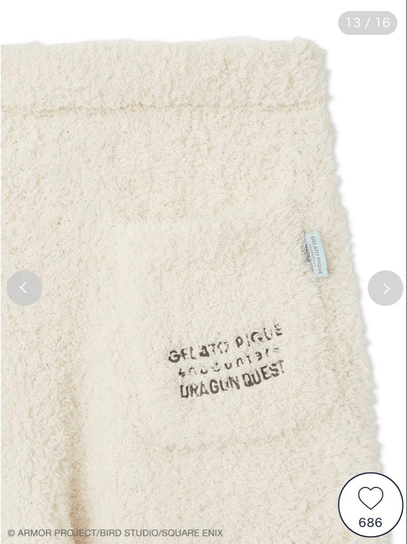 ジェラートピケ ドラゴンクエストコラボ ジェラートモーモンパーカー&ハーフパンツ