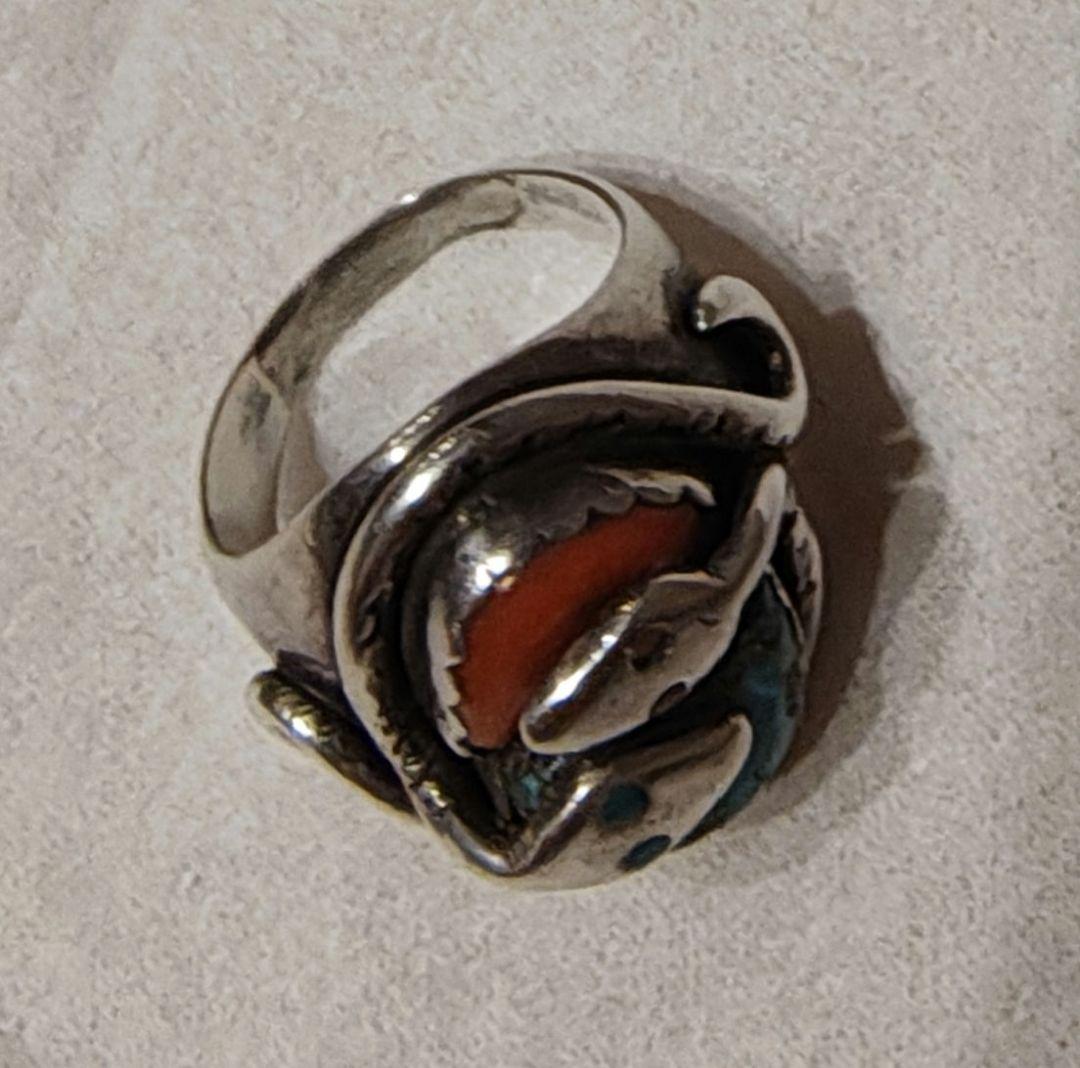 そ*ら様 エフィーカラバサ ターコイズ シルバー リング インディアンジュエリー