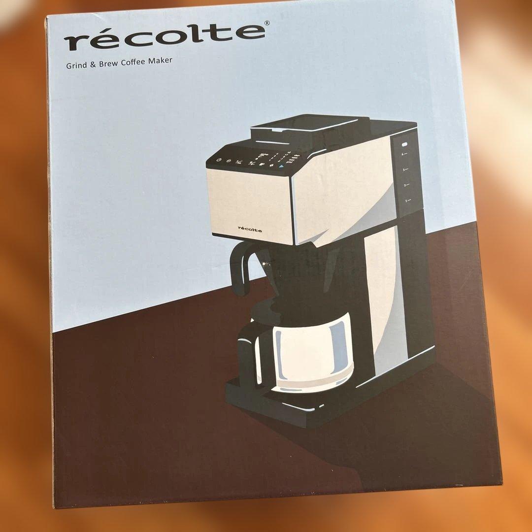 新品未使用　レコルト　コーン式全自動コーヒーメーカー(外箱一部破れあり) 新品未使用 レコルト コーン式全自動コーヒーメーカー(外箱一部破れ