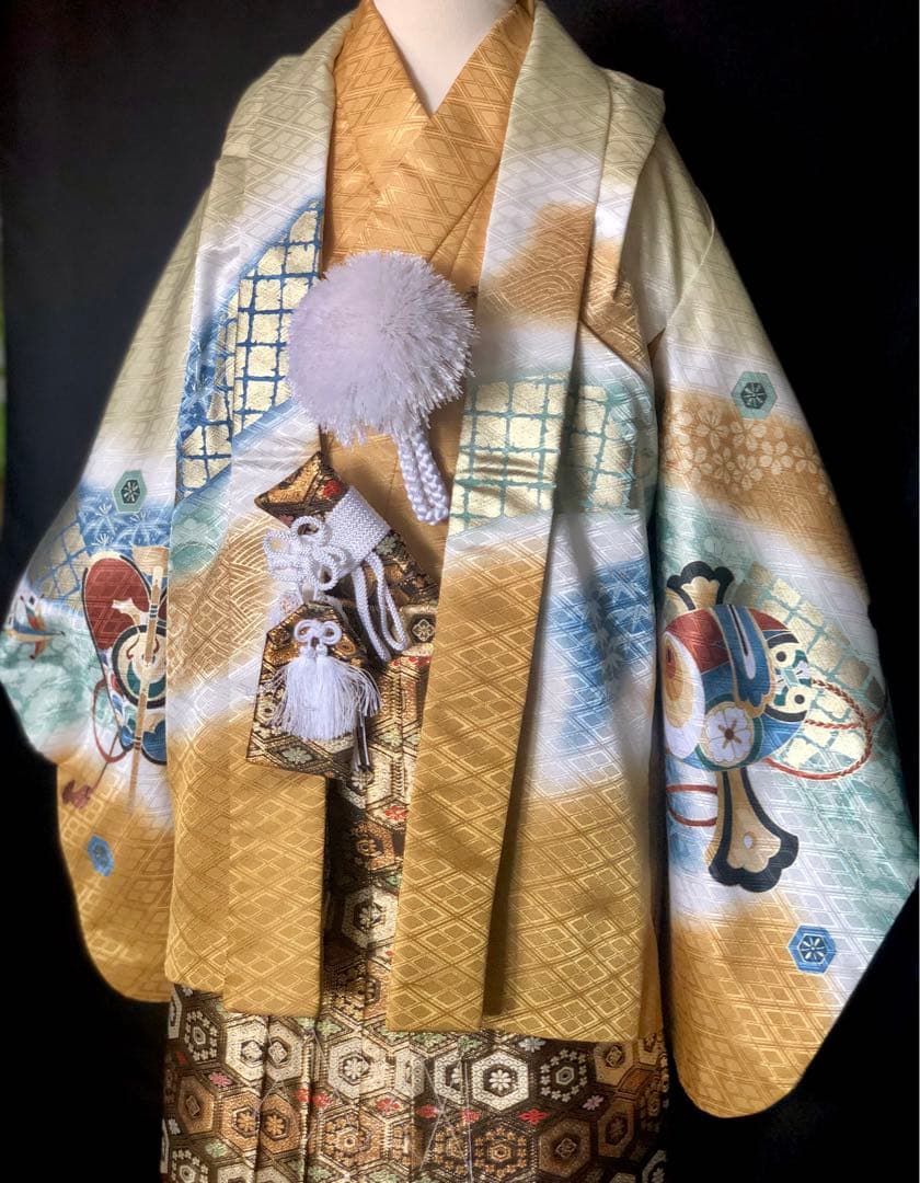 【美品　未使用品】豪華刺繍　七五三 5歳　男の子　逸品　羽織　着物　袴　セット