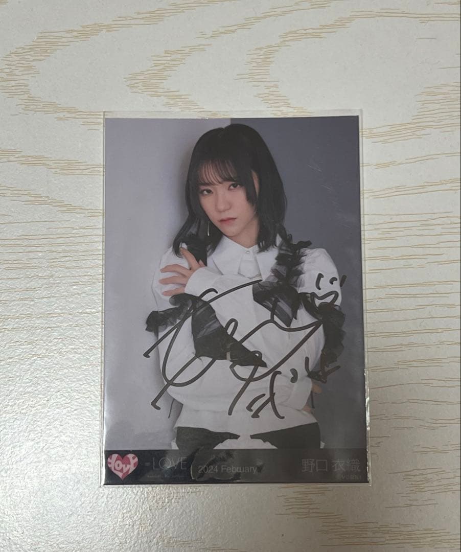 LOVE イコラブ 野口衣織 狂想カタストロフィ 直筆生写真 ＝LOVE