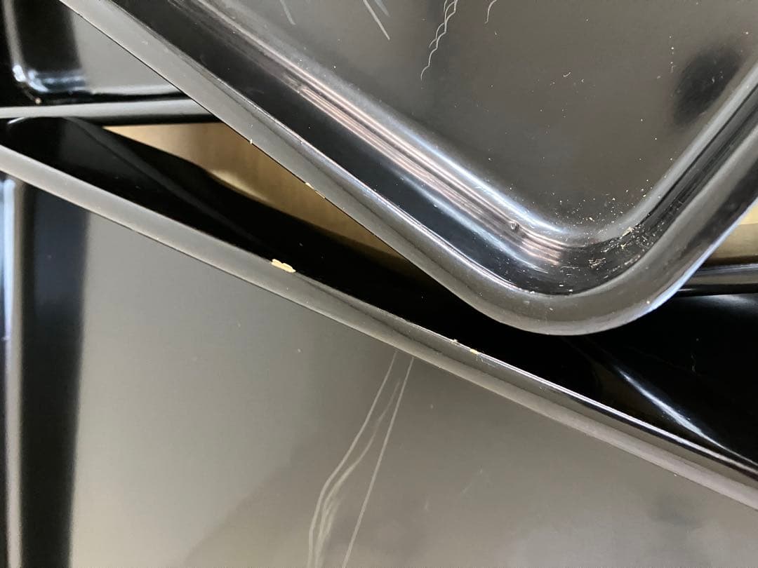 【茶道具 懐石膳 木製黒塗 沈金 山水蒔絵 10枚揃 四方膳 】天然木製 懐石盆