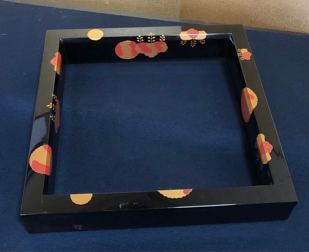 《レ》輪島塗 高台寺蒔絵 炉縁 弘悦作 共箱　251121え5